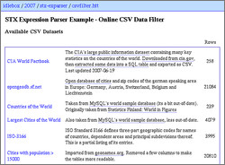 Thumbnail of the csvfilter online demo page